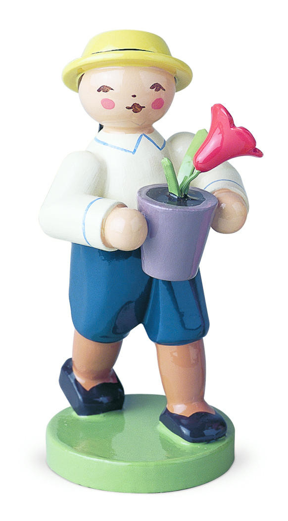 Jongen met bloemen