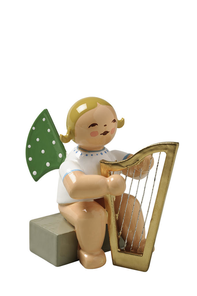Engel met harp - zittend