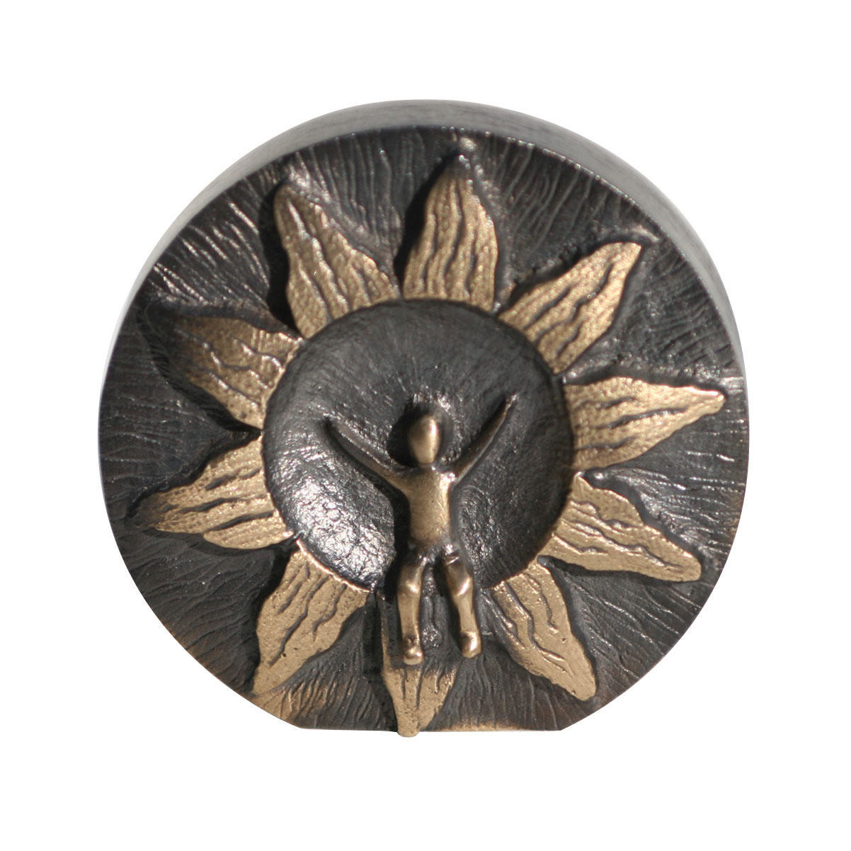 Plaquette brons -  Aan de zonnige kant