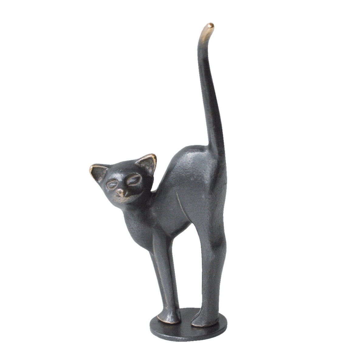 Poes brons - hoge rug