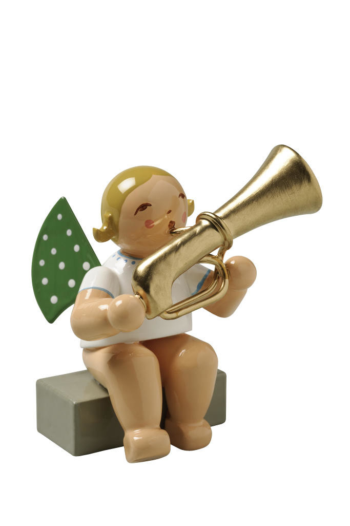 Engel met tuba - zittend