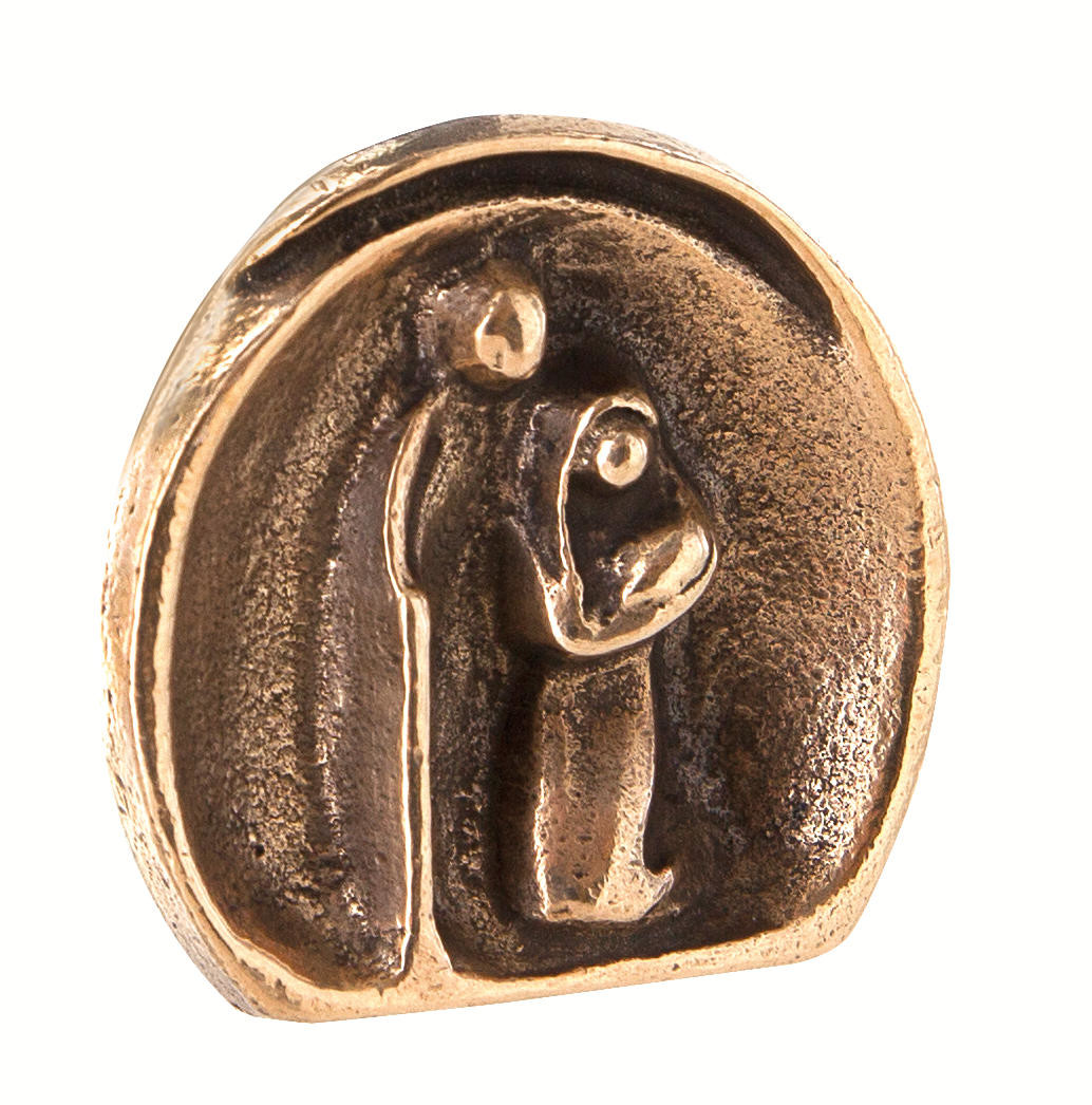 Kerstgroep brons - 4,5 cm