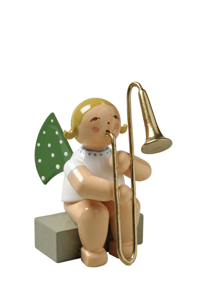 Engel met trombone - zittend