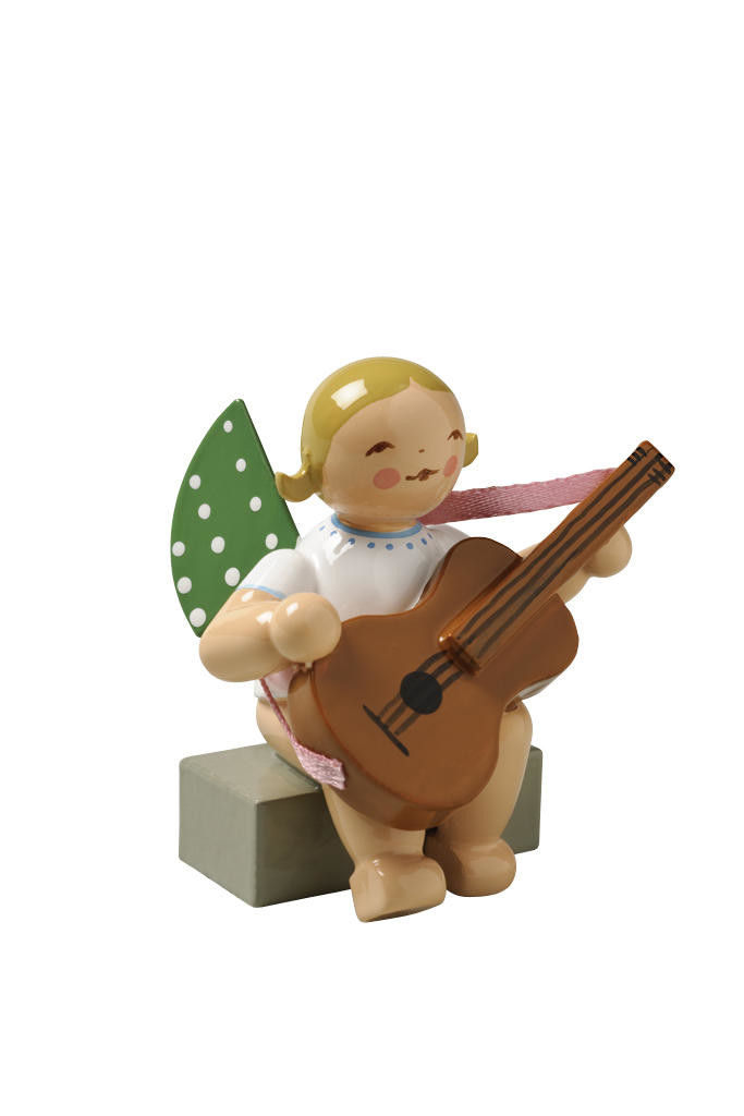 Engel met gitaar - zittend