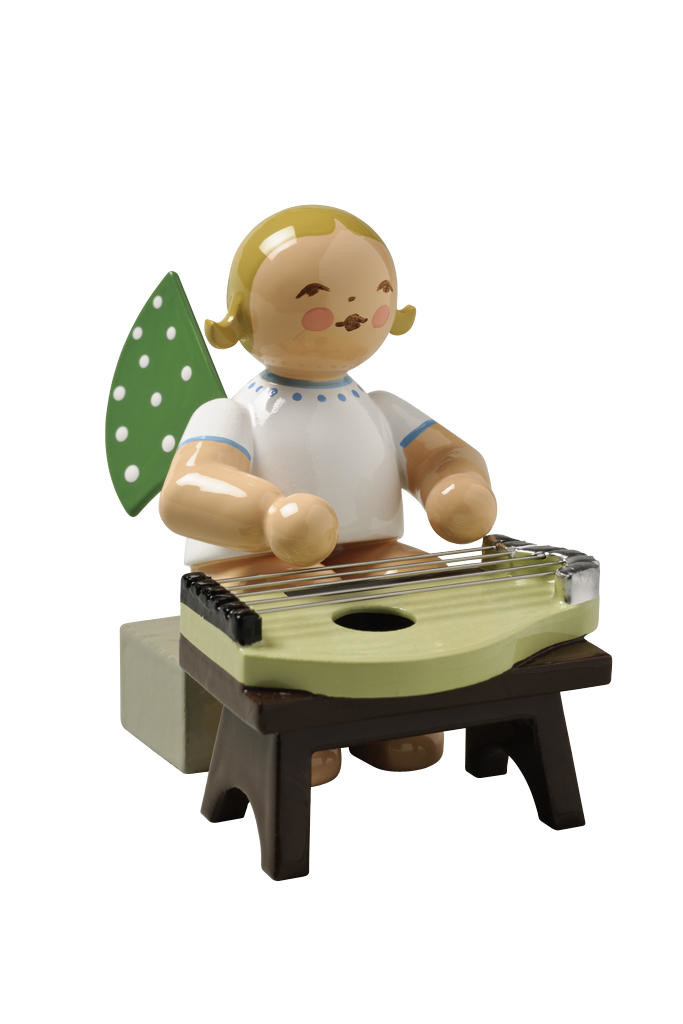 Engel met zither - zittend